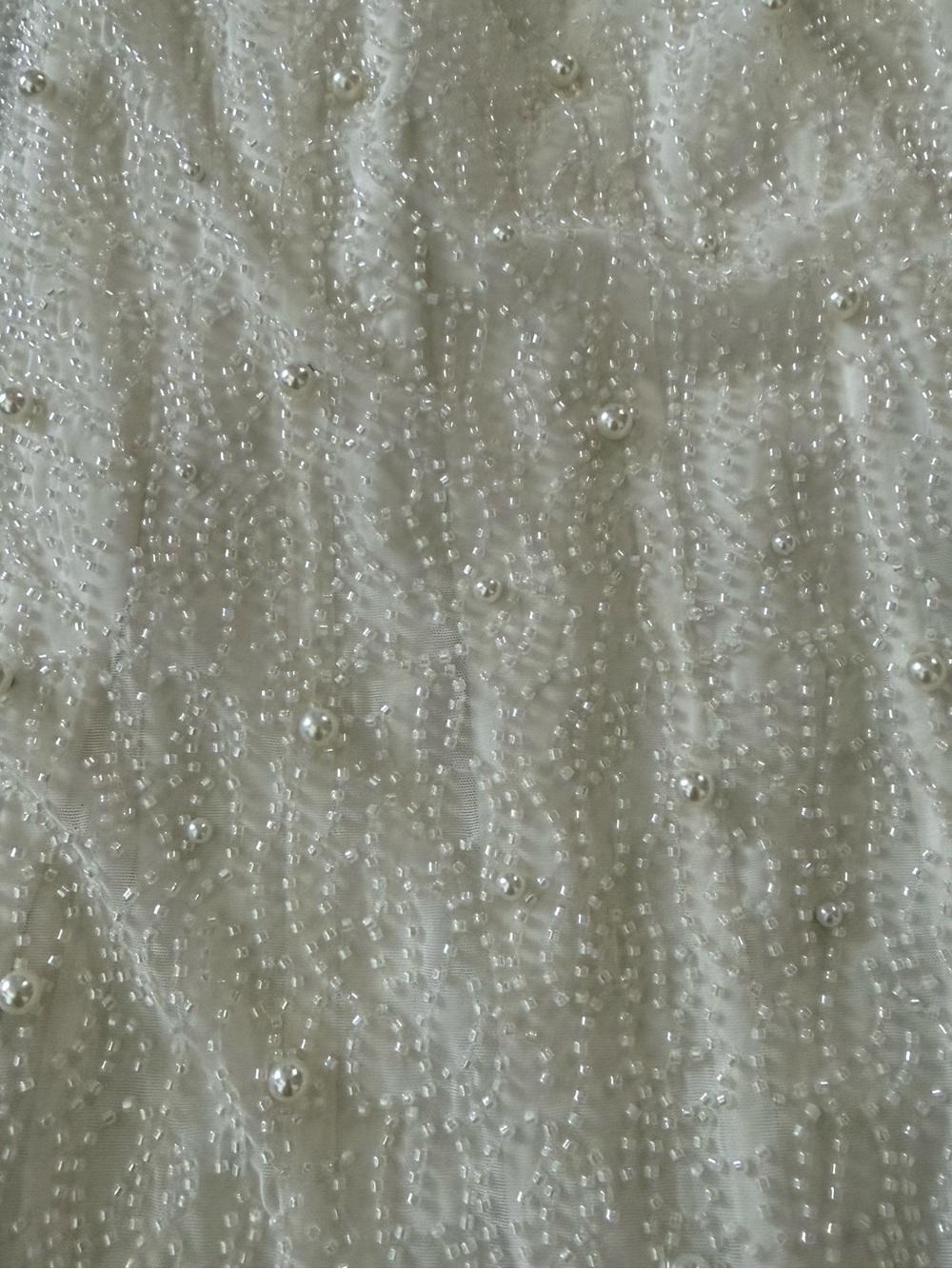 Oh Polly Riviera Strappy Midi Dress White Beaded Engagement Bridal Shower Size 4 - Picture 5 of 13